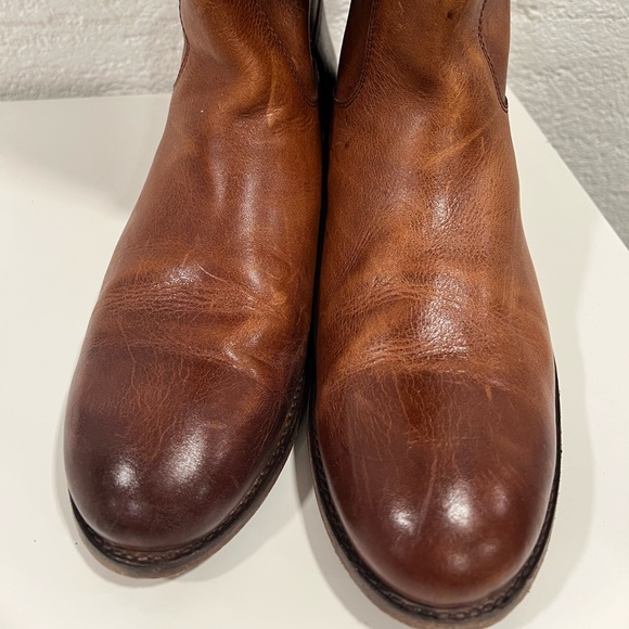 🛍️Frye⚡️Melissa Button Cognac Leather Knee High Boot Western Riding 11 - Picture 5 of 15